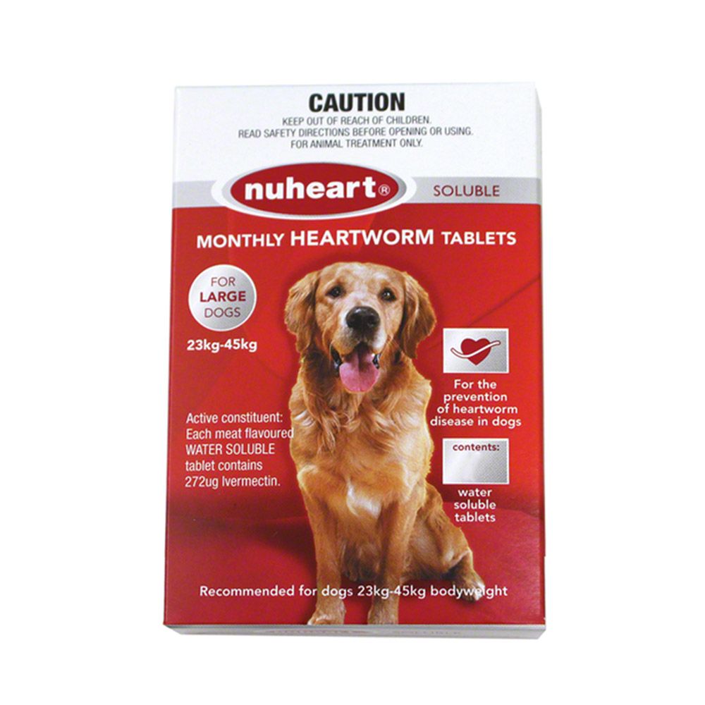 Nuheart Heartworm Tablet Dog Large 51 100lbs Red VetShopMax